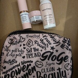 Beauty Bio Skincare Set with Pink Bag